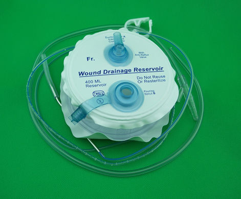 Closed wound drainage system (spring)